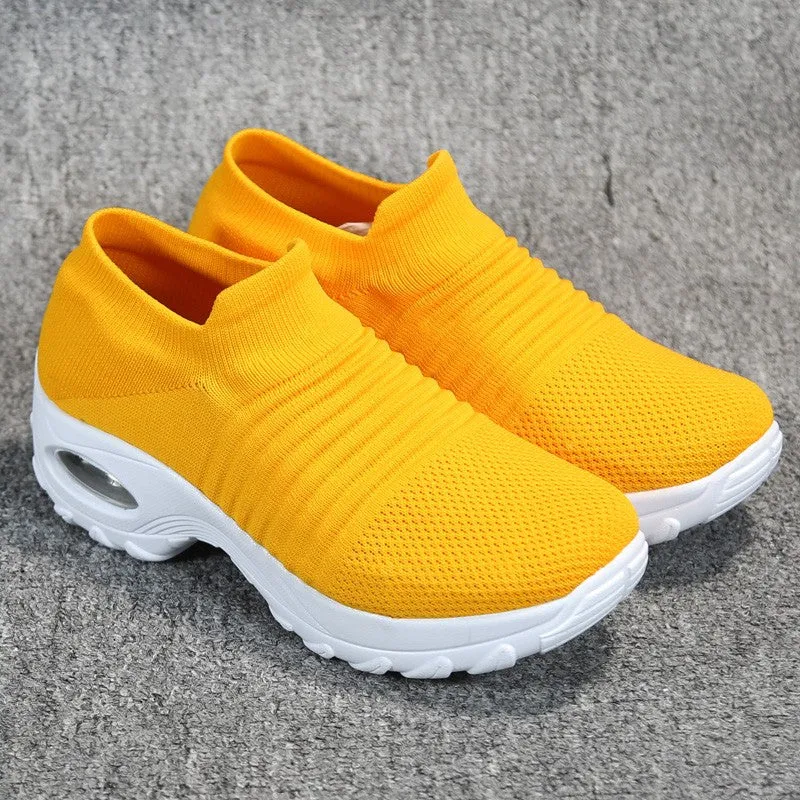 Women's fashion stylish breathable elastic leisure sneakers