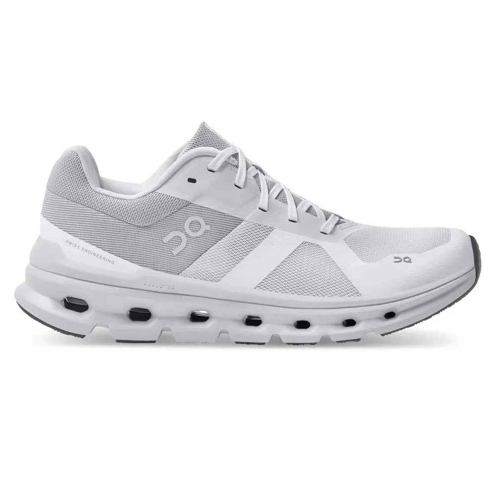 Women's Wide Fit On Running Cloudrunner Training Shoes - White/Frost