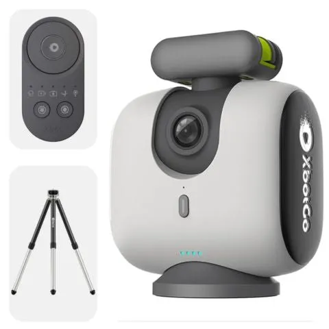 XbotGo Chameleon Sports Tracking AI Cameraman (Portable Bundle) Lava Graphite/ Pearl Grey / Lemon Green